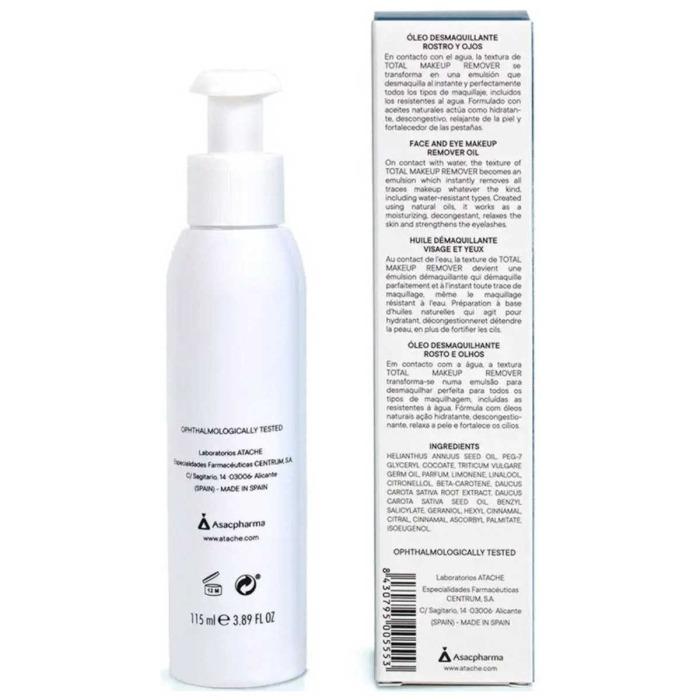 Олія для зняття макіяжу та очищення шкіри ATACHE Essentielle Total Makeup Remover Oil, 115 мл

