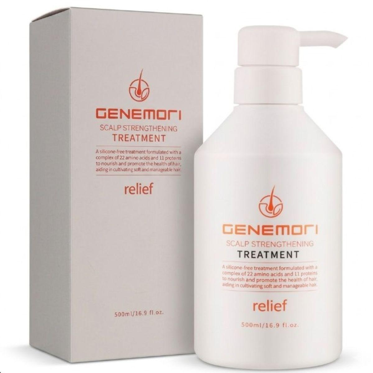 GENEMORI Scalp Strengthening Treatment Relief - Засіб для зміцнення та зволоження волосся, 500 мл