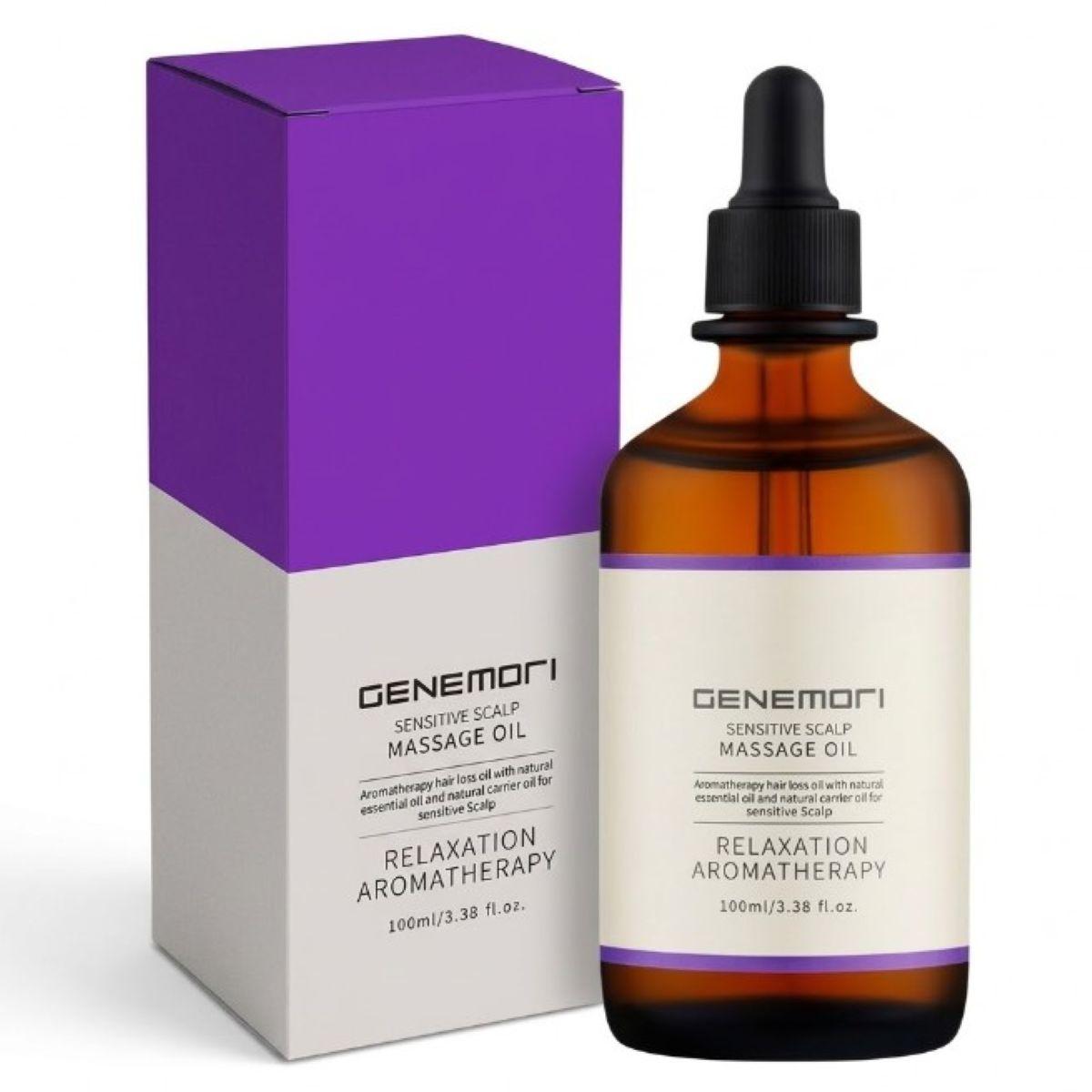 GENEMORI Sensitive Scalp Massage Oil - Релаксаційна аромотерапевтична масажна олія для чутливої ​​шкіри голови, 100 мл