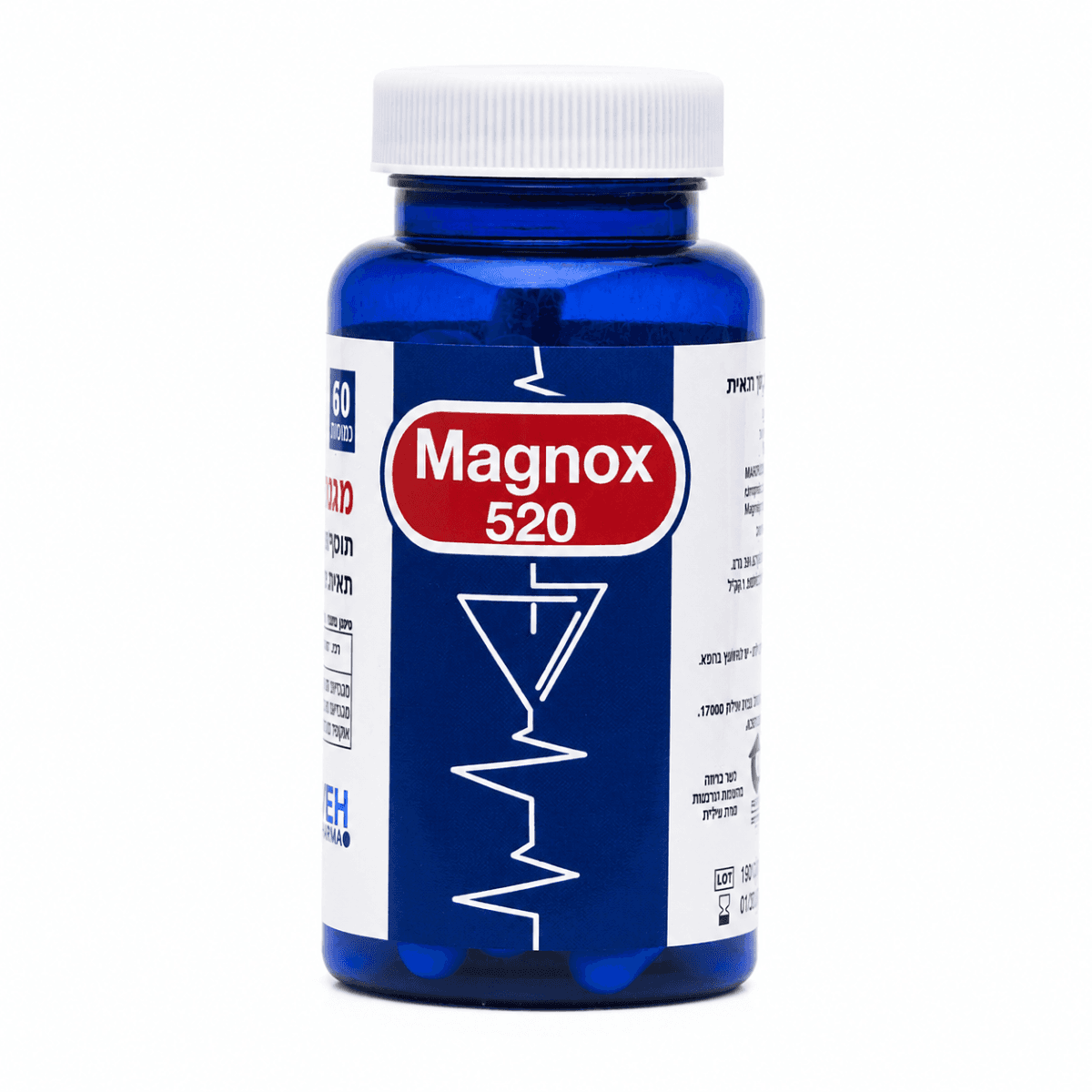 Біологічно активна добавка з магнієм Naveh Pharma Magnox 520, 60 капсул