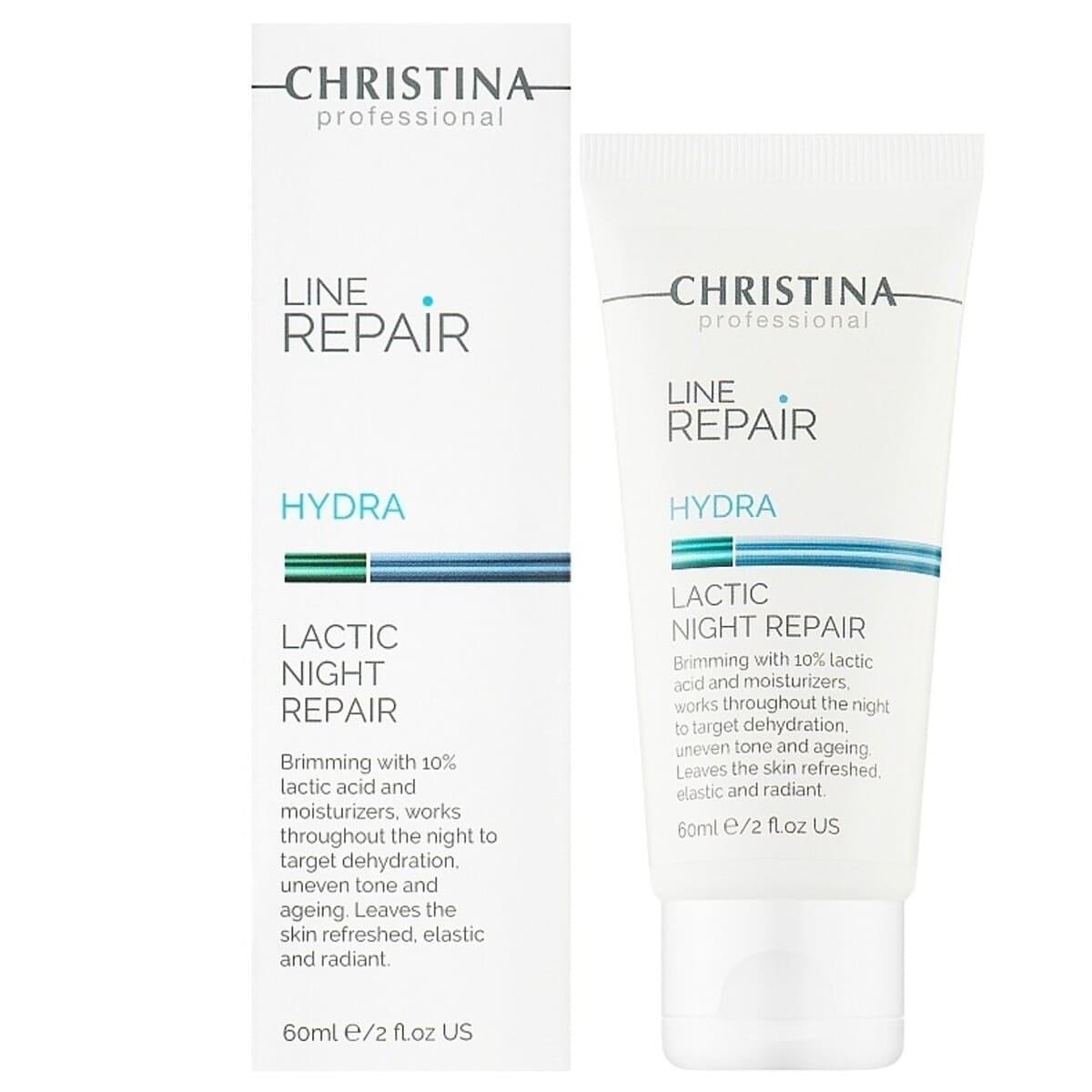 Крем для обличчя «Нічне відновлення» з молочною кислотою Christina Line Repair Hydra Lactic Night Repair, 60 мл