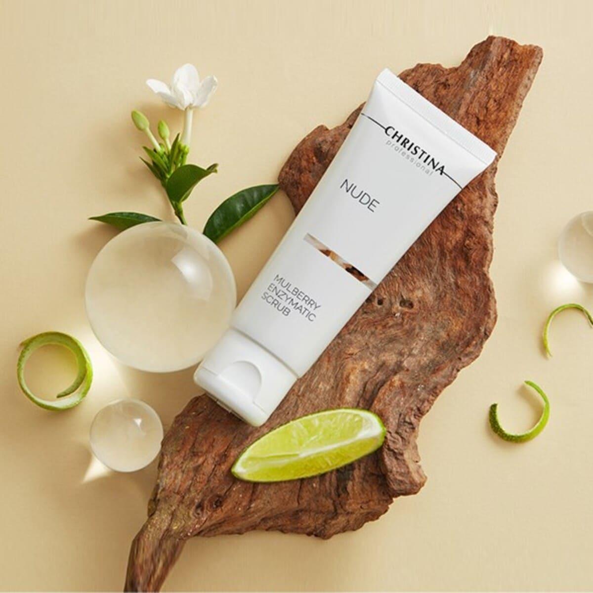 Ензимний скраб із шовковицею для тіла Christina Nude Mulberry Enzymatic Scrub, 250 мл