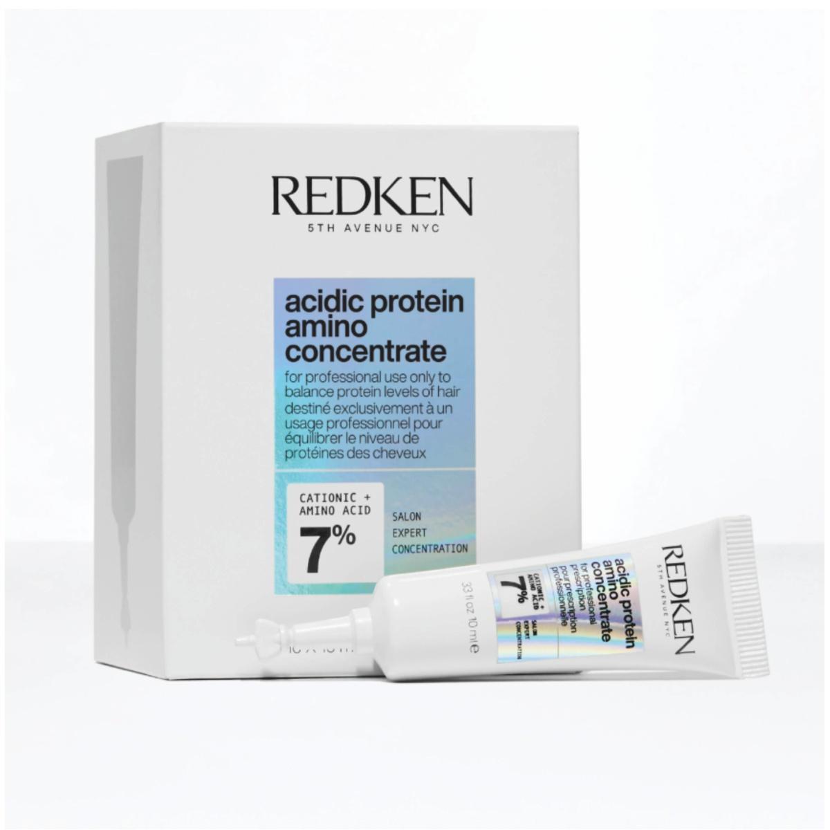 Професійний протеїновий концентрат для відновлення волосся REDKEN Acidic Protein Amino Concentrate, 10 х 10 мл
