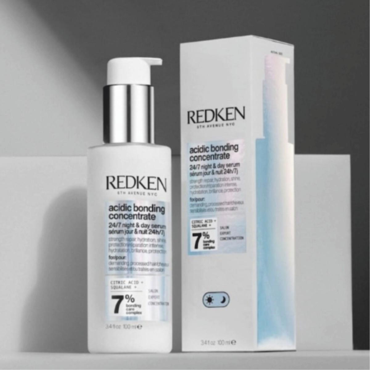 Денна та нічна сироватка 24/7 для інтенсивного догляду за хімічно обробленим та пошкодженим волоссям REDKEN Acidic Bonding Concentrate 24/7 Night & Day Serum