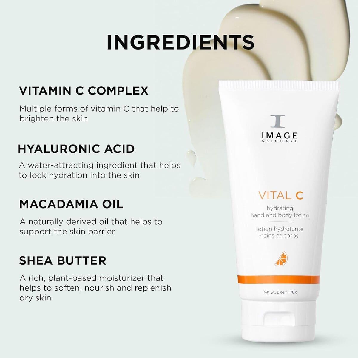 Зволожувальний лосьйон для рук і тіла Image Skincare Vital C Hydrating hand and body lotion, 170 мл