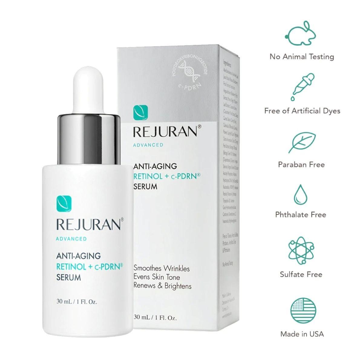 Вдосконалена сироватка з ретинолом для глибокого омолодження Rejuran Advanced Anti-Aging Retinol + c-PDRN Serum, 30 мл Вдосконалена сироватка з ретинолом для глибокого омолодження Rejuran Advanced Anti-Aging Retinol + c-PDRN Serum, 30 мл