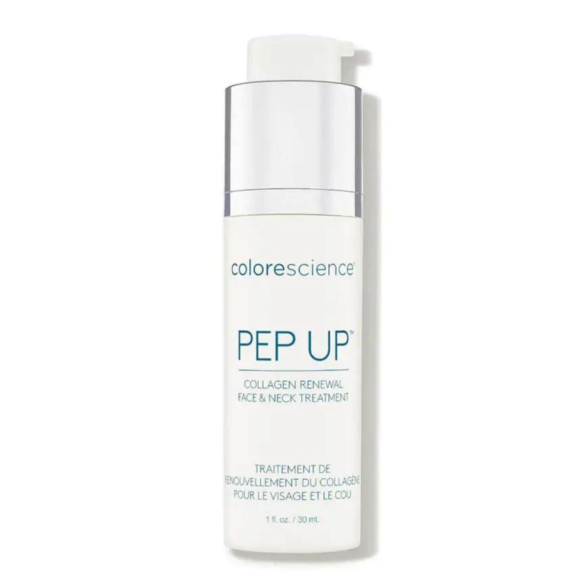 Крем для обличчя й шиї, що стимулює вироблення колагену Colorescience Pep Up Collagen Renewal Face & Neck Treatment, 30 мл Крем для обличчя й шиї, що стимулює вироблення колагену Colorescience Pep Up Collagen Renewal Face & Neck Treatment, 30 мл
