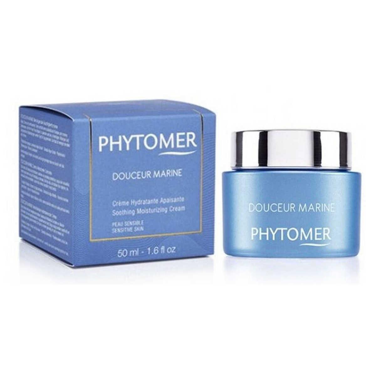 Заспокійливий оксамитовий крем для чутливої шкіри обличчя PHYTOMER Douceur Marine Soothing Moisturizing Cream, 50 мл Заспокійливий оксамитовий крем для чутливої шкіри обличчя PHYTOMER Douceur Marine Soothing Moisturizing Cream, 50 мл
